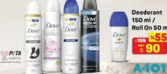 DOVE DEODORANT 150 ML / ROLL ON 50 ML DOVE DEODORANT 150 ML / ROLL ON 50 ML